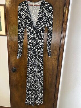 Free People Printed Effortless Boho Wide Leg Jumpsuit - 6